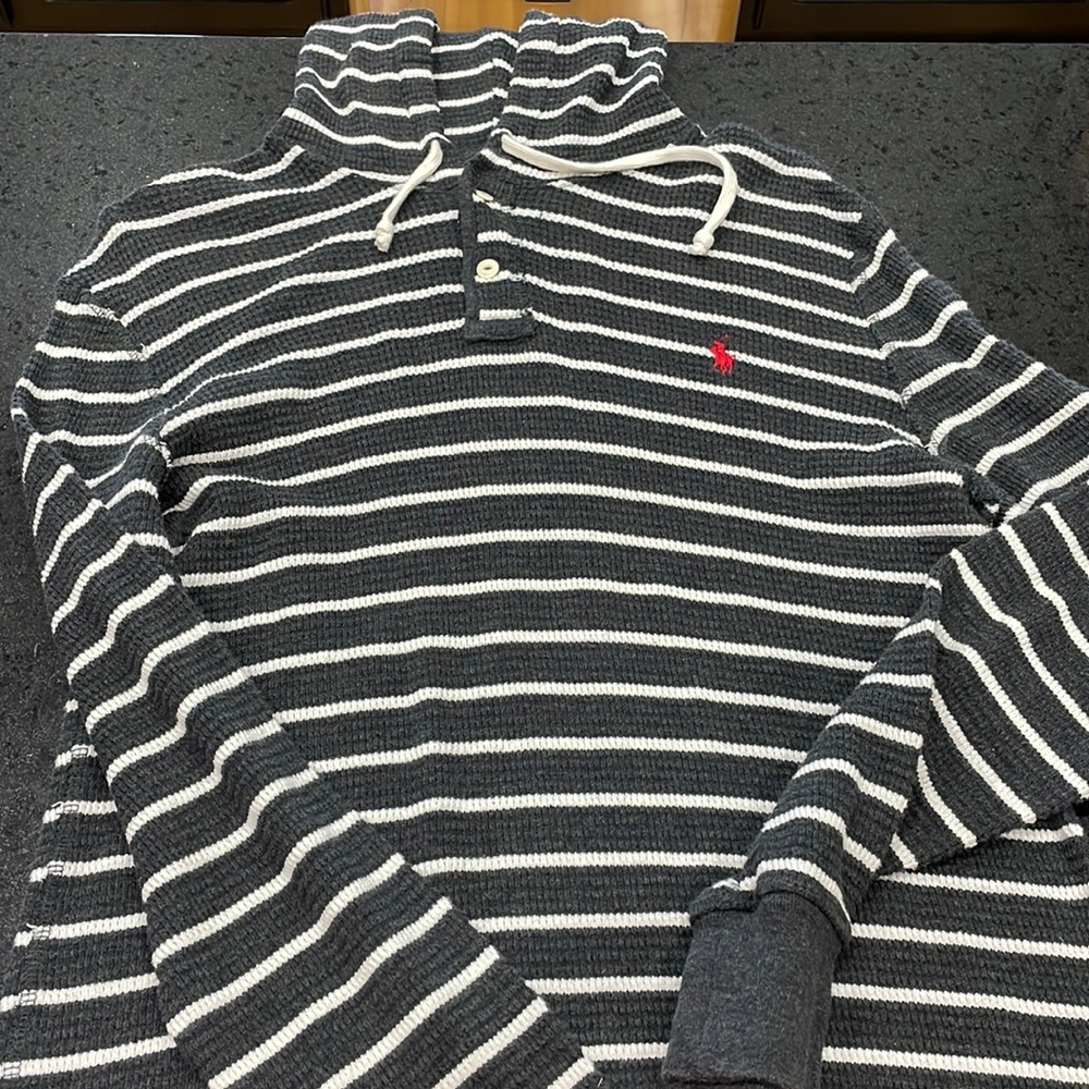 Polo Ralph Lauren Hoodie henley black large